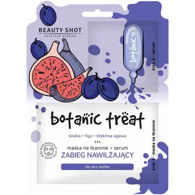 Beauty Shot Botanic Treat, Nawilżająca maska dwuetapowa do twarzy
