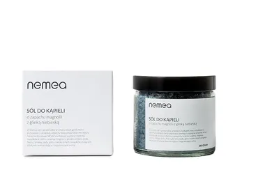 Nemea Magnolia z glinką  niebieską, Sól do kąpieli