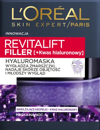 L'Oreal Paris Revitalift Filler [+ Kwas hialuronowy], Hyaluromaska na noc