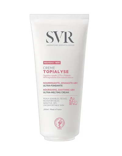 SVR Topialyse, Nourishing & Soothing 48H ultra-Melting Cream (Odżywczy krem do pielęgnacji skóry wrażliwej i suchej ciała i twarzy)