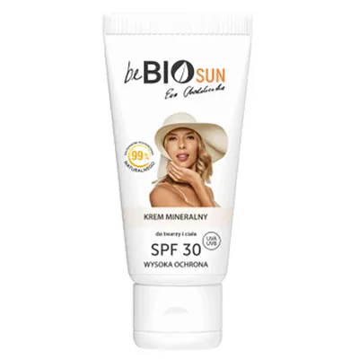 beBIO Sun, Krem do twarzy i ciała z filtrem mineralnym SPF 30