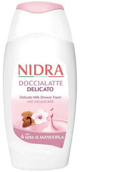 Mirato Nidra, Delicate Milk Shower Foam With Almond (Mleczko pod prysznic z mlekiem migdałowym)