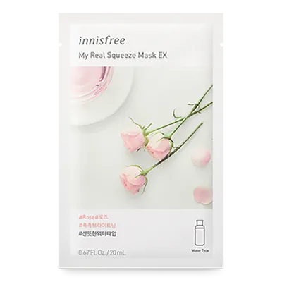 Innisfree [It's Real] My Squeeze Mask Rose (Odżywcza maska z ekstraktem z płatków róż)