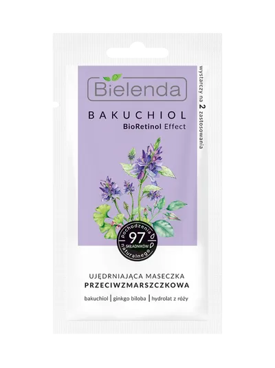 Bielenda Bakuchiol BioRetinol Effect, Ujędrniająca maseczka przeciwzmarszczkowa
