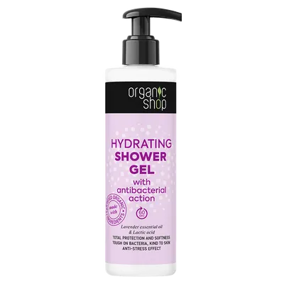 Organic Shop Hydrating Shower Gel with Antibacterial Action (Żel pod prysznic nawilżający antybakteryjny)
