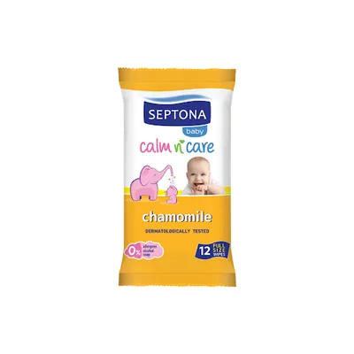 Septona Baby, Calm n Care Wipes Chamomile (Chusteczki nawilżane dla dzieci)