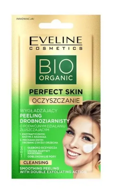 Eveline Cosmetics Bio Organic Perfect Skin, Wygładzający peeling drobnoziarnisty do twarzy