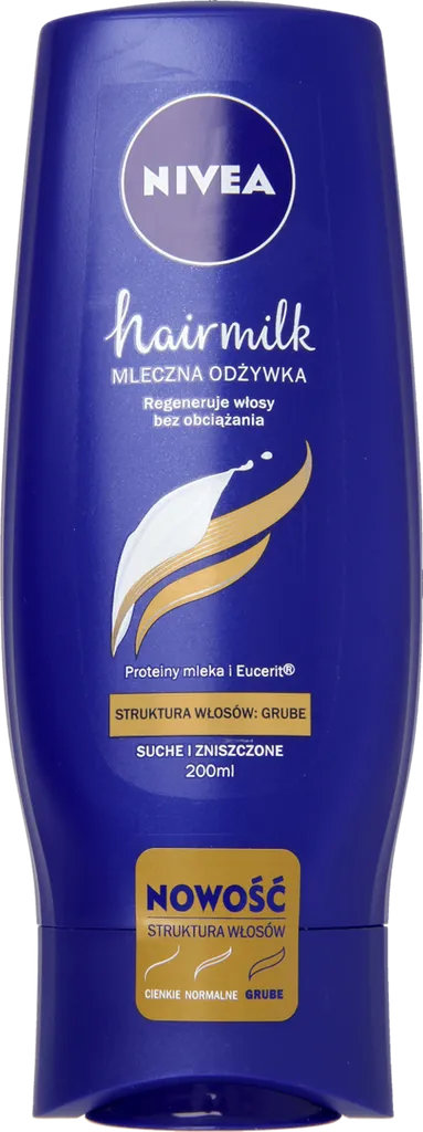 Nivea Hairmilk, Mleczna odżywka pielęgnująca do włosów o strukturze grubej
