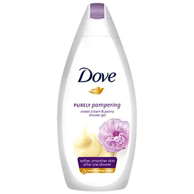 Dove Purely Pampering, Odżywczy żel pod prysznic `Słodka śmietanka i piwonia'