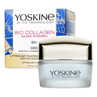 Yoskine Bio Collagen Alga Kombu, Liftingujący bio-krem na dzień 50+