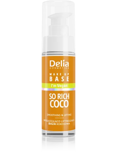Delia Make Up Base So Rich Coco (Wegańska baza wygładzająco-liftingująca SPF20)