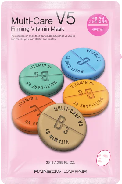 Rainbow L'affair Multi-Care V5 Firming Vitamin Mask (Ujędrniająca maseczka w płachcie)