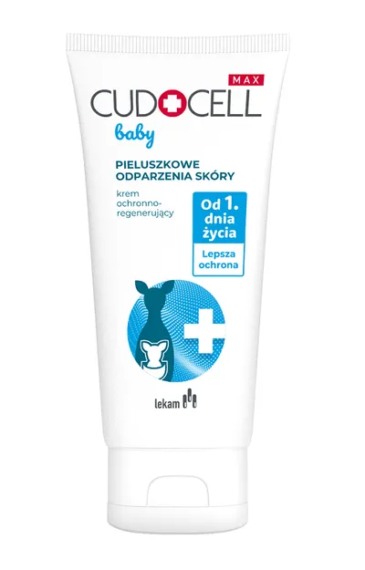 Cudocell Max Baby, Pieluszkowe odparzenia skóry, Krem ochronno-regenerujący (nowa wersja)