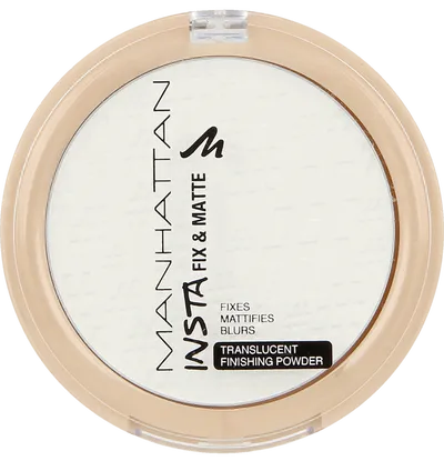 Manhattan Insta Fix & Matte, Transculent Finishing Powder (Matująco-utrwalający puder do twarzy)