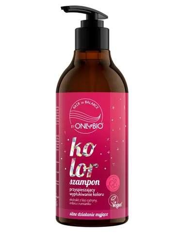 OnlyBio Hair In Balance, Kolor, Szampon przyspieszający wypłukiwanie koloru