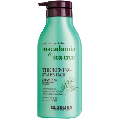Luxliss Macadamia & Tea Tree, Thickening Scalp & Hair Shampoo (Szampon do włosów zwiększający objętość)
