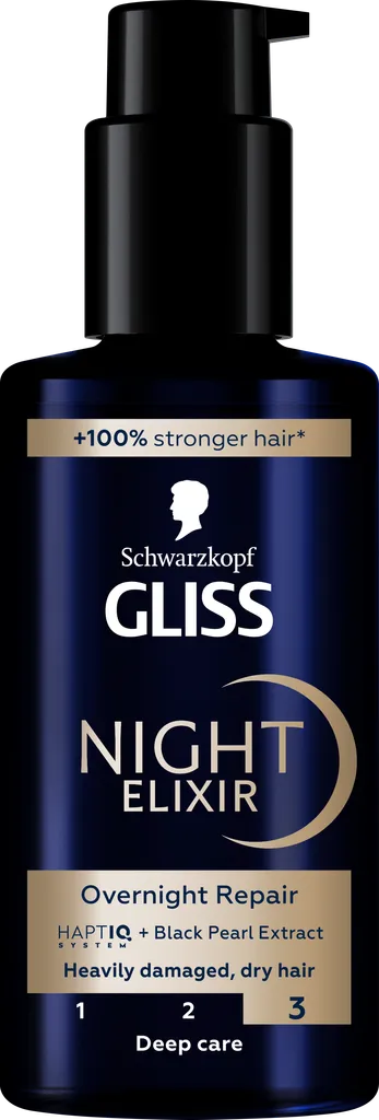 Schwarzkopf Gliss Night Elixir, Overnight Repair for Heavily Damaged Hair (Nocna kuracja do mocno zniszczonych włosów)