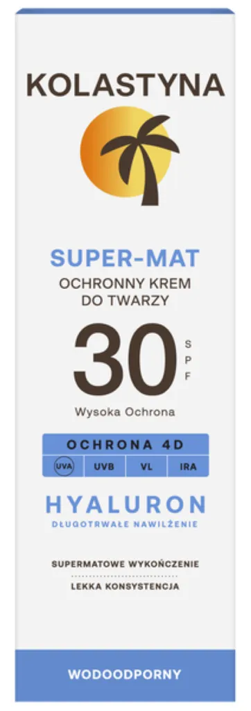 Kolastyna Hyaluron Super Mat, Ochronny krem do twarzy SPF 30 (nowa wersja)