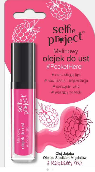 Selfie Project #PocketHero, Malinowy olejek do ust