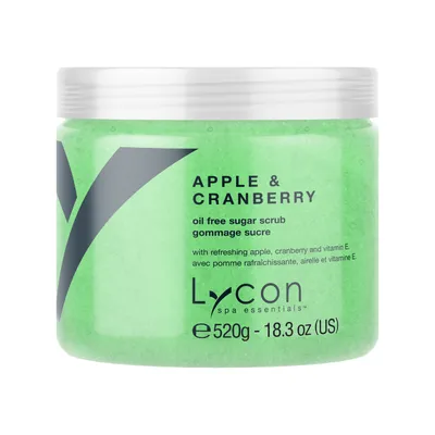 Lycon Apple & Cranberry, Sugar Scrub (Jabłko i Zurawina, Peeling do ciała)
