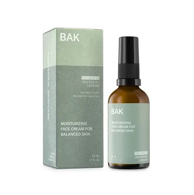 Bak Skincare Moisturising Face Cream for Balanced Skin (Nawilżający krem do twarzy z postbiotykami)