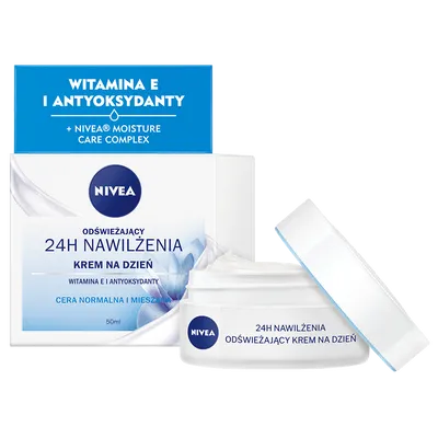 Nivea Odświeżający krem do twarzy na dzień `Witamina E i antyoksydanty 24h nawilżenia`