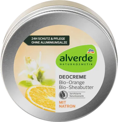 Alverde Bio-Orange & Bio-Sheabutter Deocreme (Dezodorant w kremie z pomarańczą i masłem shea)