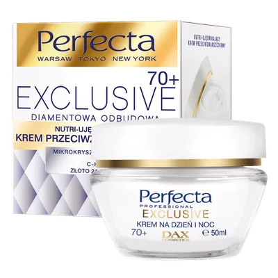 Perfecta Exclusive, Diamentowa Odbudowa, Nutri-ujędrniający krem przeciwzmarszczkowy 70+