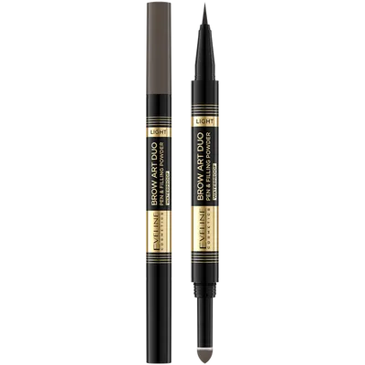 Eveline Cosmetics Brow Art Duo Pen & Filling Powder (Pisak do brwi 2 w 1)