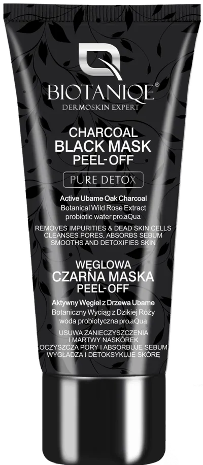 Biotaniqe Pure Detox, Węglowa czarna maska peel - off