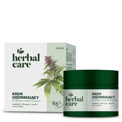 Herbal Care Ujędrniający krem do twarzy z bio-kolagenem i olejem konopnym