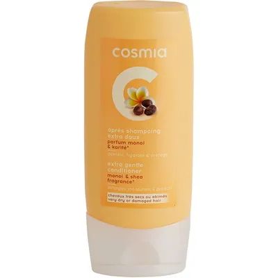 Cosmia Extra Gentle Conditioner Monoi & Shea Fragnance for very dry damaged hair (Łagodna odżywka o zapachu monoi i shea do bardzo suchych, zniszczonych włosów)