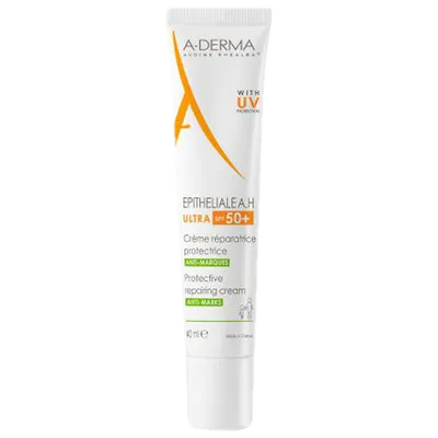 A-Derma Epitheliale A.H, Crème Réparatrice Protectrice Anti-Marques SPF 50+ (Krem z filtrem SPF 50+ przeciw przebarwieniom)