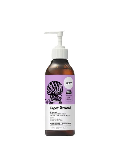 Yope Daily Heroes, Super Smooth, Szampon do wrażliwej skóry głowy i łamliwych, zniszczonych włosów (nowa wersja)