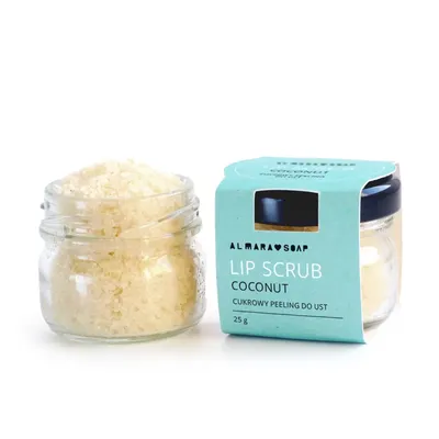 Almara Soap Coconut Pearl Lip Scrub (Cukrowy peeling do ust o zapachu kokosa)