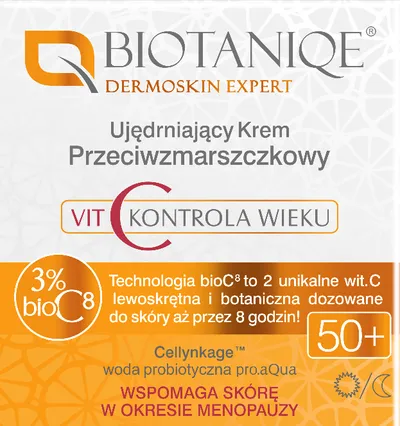 Biotaniqe Vit C Kontrola Wieku, Ujędrniający krem przeciwzmarszczkowy na dzień i na noc 50+