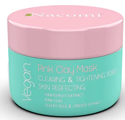 Nacomi Pink Clay Mask Clearing & Tightening Pores Skin Perfecting (Maseczka z różową glinką)