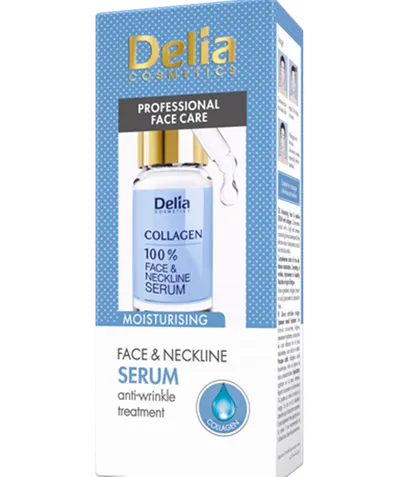 Delia Collagen, 100% Face & Neckline Serum (100% serum do twarzy, szyi i dekoltu `Kolagen`)