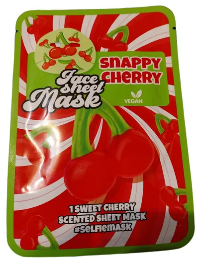 Maxbrands Snappy Cherry, Face Sheet Mask (Maska do twarzy na tkaninie)