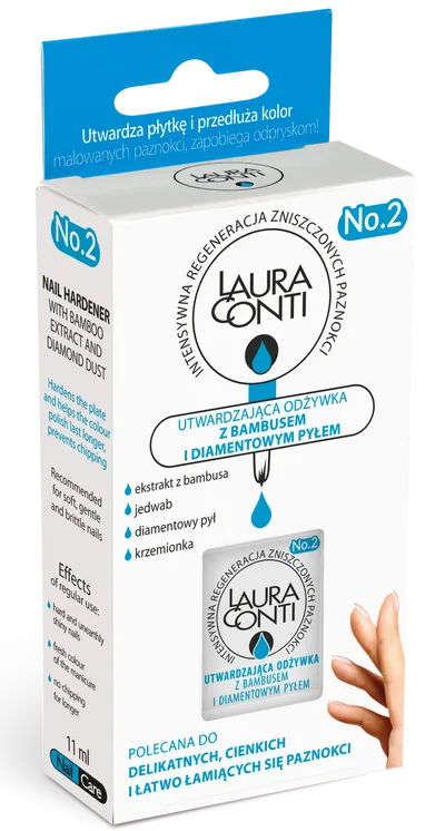 Laura Conti Utwardzająca odżywka z ekstraktem z bambusa i diamentowym pyłem No. 2