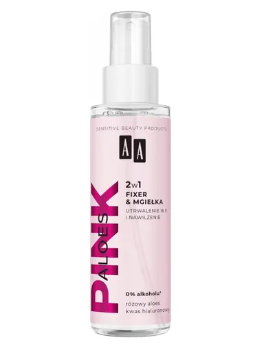 AA Pink Aloes, 2w1 Fixer i mgiełka utrwalająco-nawilżająca