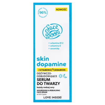 FaceBoom Skin Dopamine, [Vitamino]3 Ceramide, Odżywczo-odbudowujące serum do twarzy