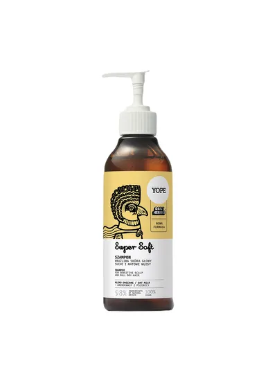 Yope Daily Heroes, Super Soft, Szampon do wrażliwej skóry głowy i suchych, matowych włosów (nowa wersja)