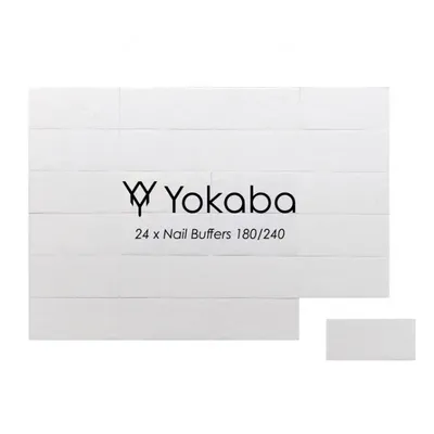 Yokaba Nail Buffers, Smart 180/240 (Blok Polerski 24 szt.)