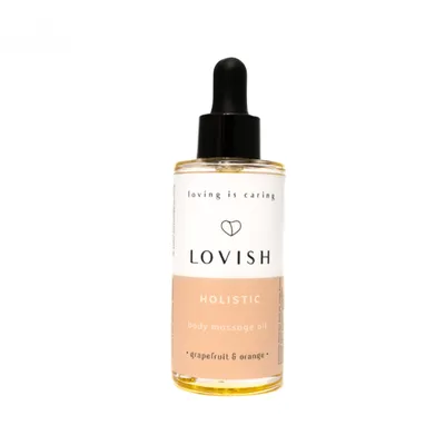 Lovish Holistic, Body Massage Oil Grapefruit & Orange (Olejek do masażu ciała  Grejpfrut & mandarynka)