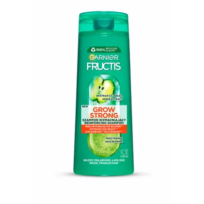 Garnier Fructis, Grow Strong, Szampon wzmacniający do włosów osłabionych i łamliwych (nowa formuła)