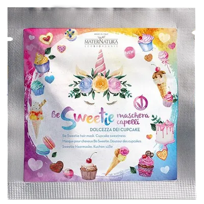 MaterNatura Maschera Capelli Be Sweetie Dolcezza dei Cupcake (Maska do włosów nadająca połysku `Be Sweetie - Babeczkowa słodycz`)