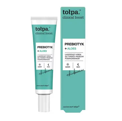 Tołpa Clinical Boost, Prebiotyk+ Aloes, Łagodzący krem do twarzy przeciw podrażnieniom
