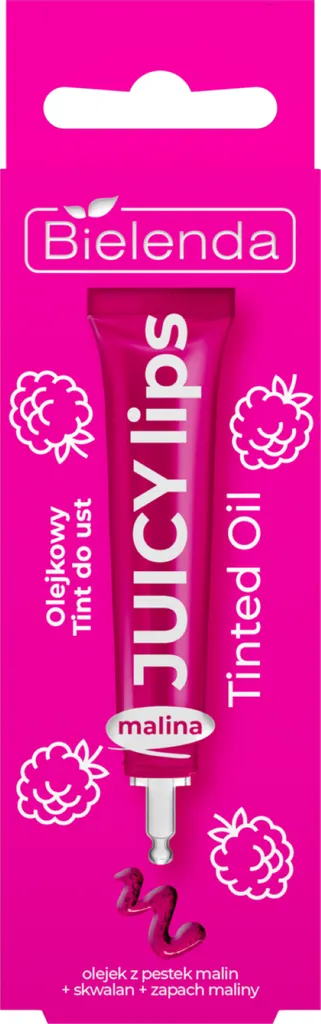 Bielenda Juicy Lips, Raspberry Tinted Oil (Malina, Olejkowy tint do ust)