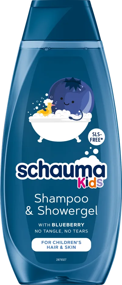Schauma Kids, Schampoo & Showergel with Blueberry (Szampon do włosów i żel pod prysznic dla chłopców z ekstraktem z borówki)